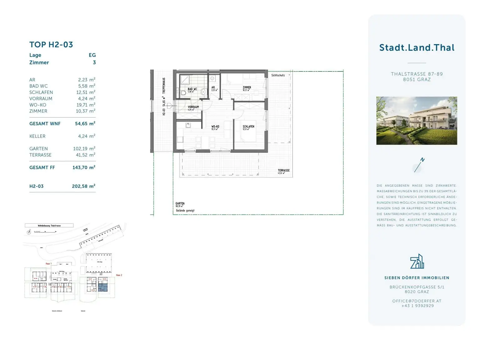 Verkaufsplan H2-03 - Projekt Stadt.Land.Thal
