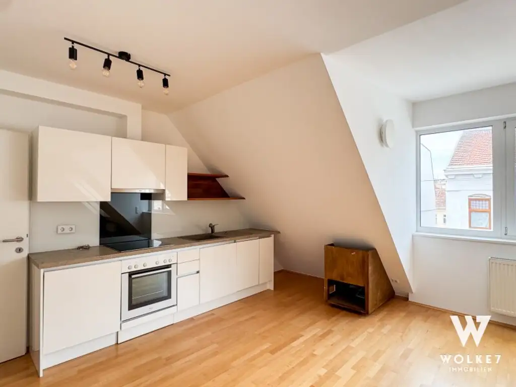 Moderne 2-Zimmer-DG-Wohnung (3 Zimmer möglich) mit Terrasse – Urbaner Wohnkomfort mit Klimaanlage I Nähe Absberggasse