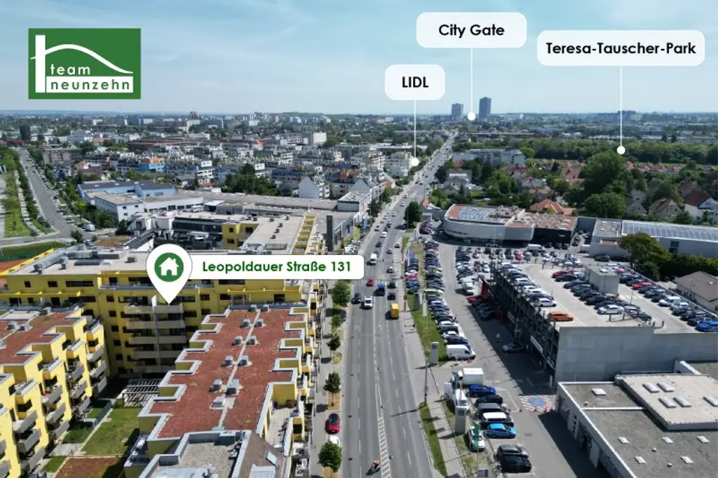 LEO 131 - Hochwertig ausgestattete Wohnung mit Balkon in Hofruhelage - Anbindung zum Bahnhof Floridsdorf und Grünflächen in der Nähe