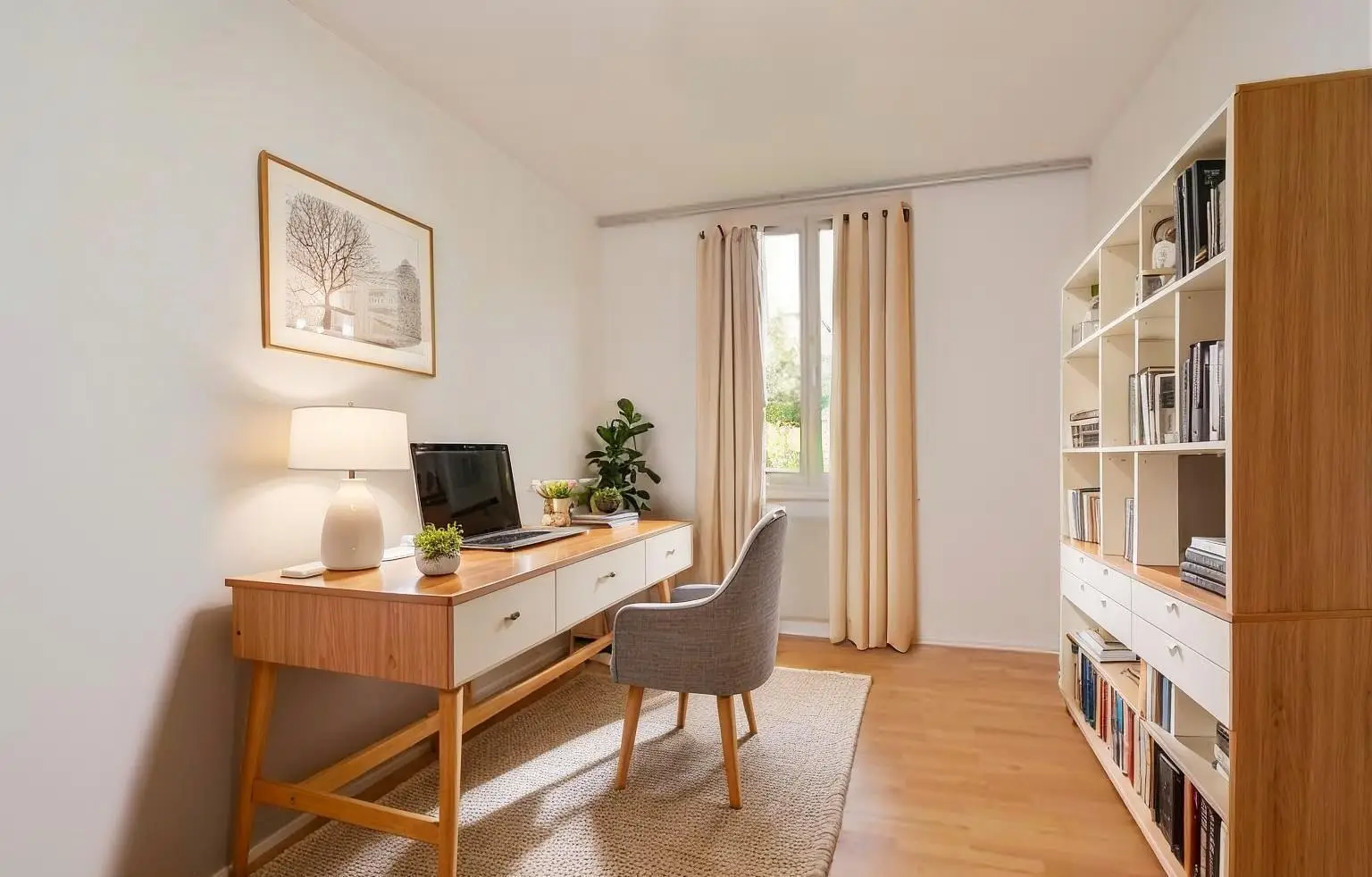 Arbeitszimmer (virtuell eingerichtet)