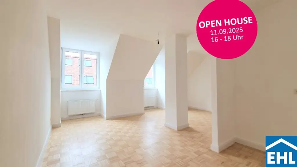 Kaufpreissenkung & GRATIS Goodie! Entdecken Sie die charmante Altbau-Oase im Dachgeschoß mit Garten!