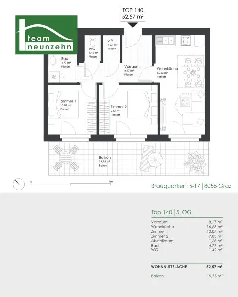 Attraktive Wohnqualität in zentraler Lage! - Tolle 3-Zimmer-Wohnung mit Freifläche!