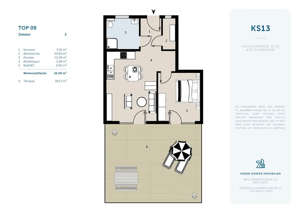 Anlegerpaket: 2 Terrassenwohnungen + 3 Carports, 86 m² Terrasse, vollvermietet