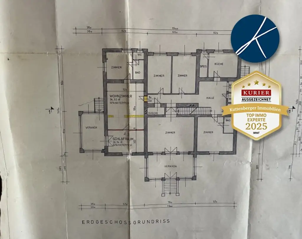 Historisches Herrenhaus im Villenviertel von Baden: ca.450m² WF mit Grundfläche von 1873qm und 17 Zimmern zum Sanieren! (V2 & Schut
