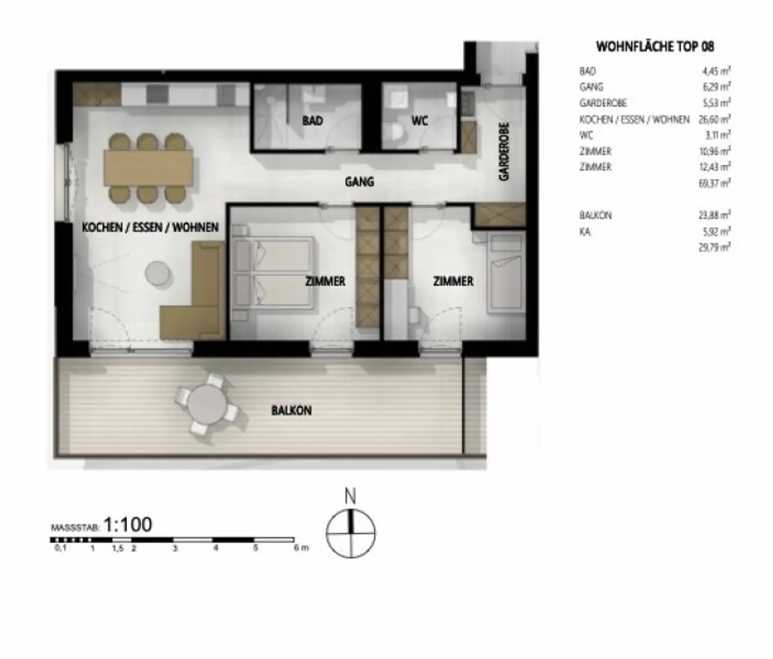 Architektonisch hochwertiger Neubau in Top-Lage von Scharnitz! Top 08