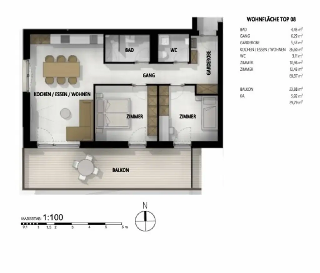 Architektonisch hochwertiger Neubau in Top-Lage von Scharnitz! Top 08