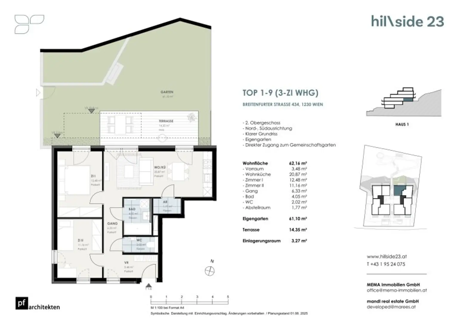 Familienhit! Traumhafte 3-Zimmer-Wohnung mit 61 m² Garten zu verkaufen!