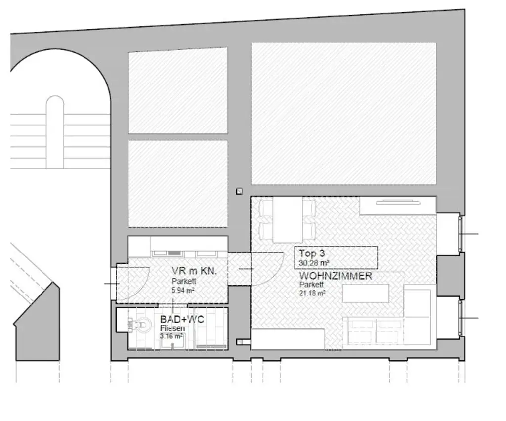 ++NEU++ unsanierte 1-Zimmer-Altbauwohnung