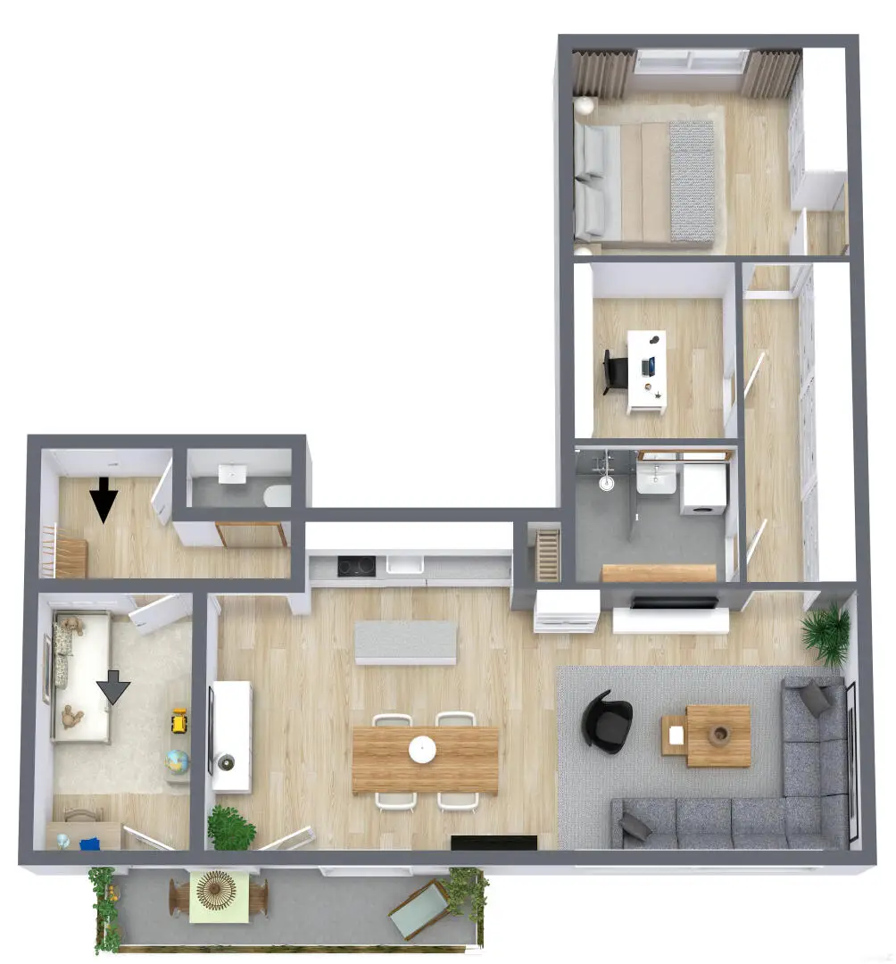 Griesplatz 29a - 3D - 1. Etage - Image