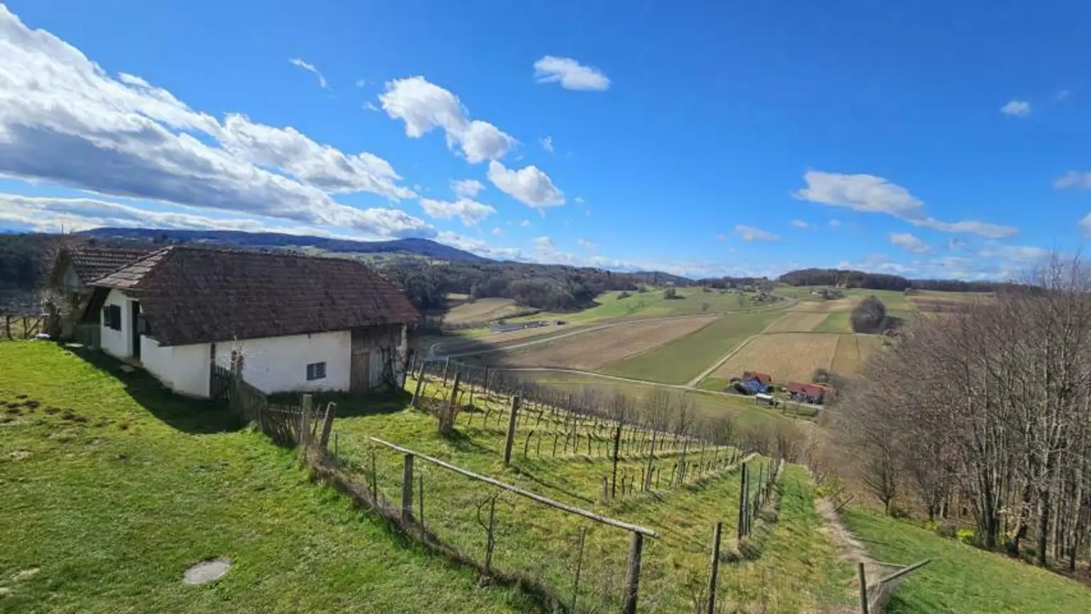 ** Geschmackvolles Zweifamilienwohnhaus - ca. 19ha LW-Fläche mit Wald ** unvergleichbarer Panoramablick auf Schloss Kapfenstein und das steirische Hügelland **