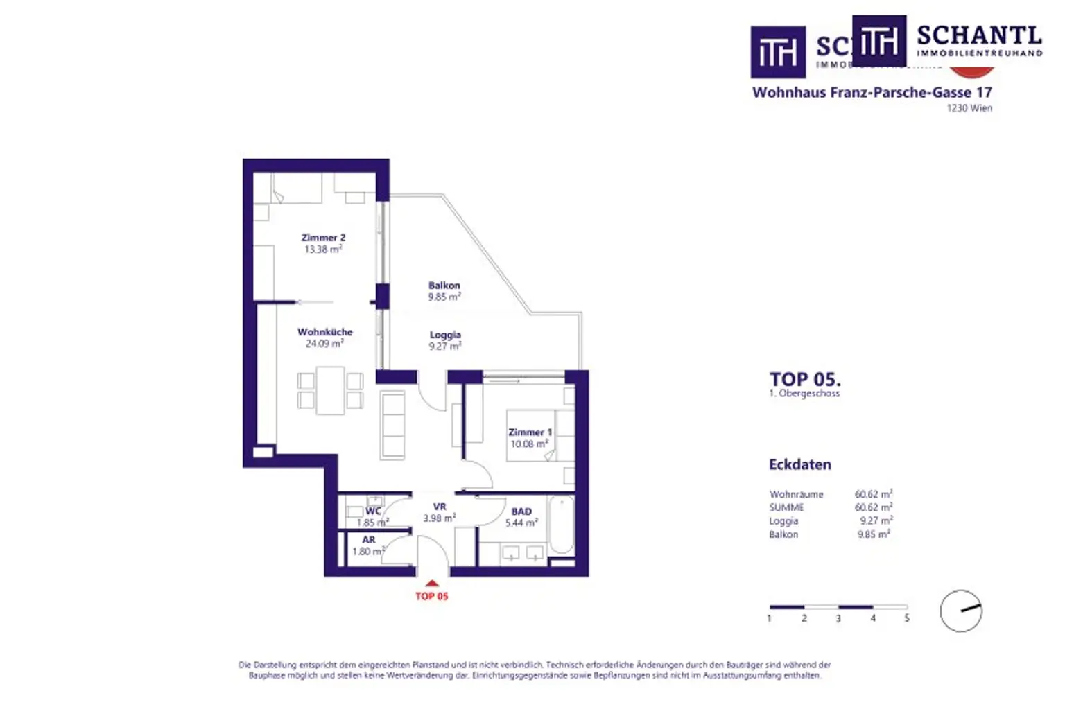 Ideal für WG oder Pärchen: 3-Zimmer-Wohnung mit großer Loggia & Balkon