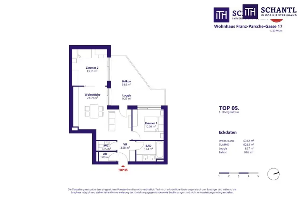 Ideal für WG oder Pärchen: 3-Zimmer-Wohnung mit großer Loggia & Balkon