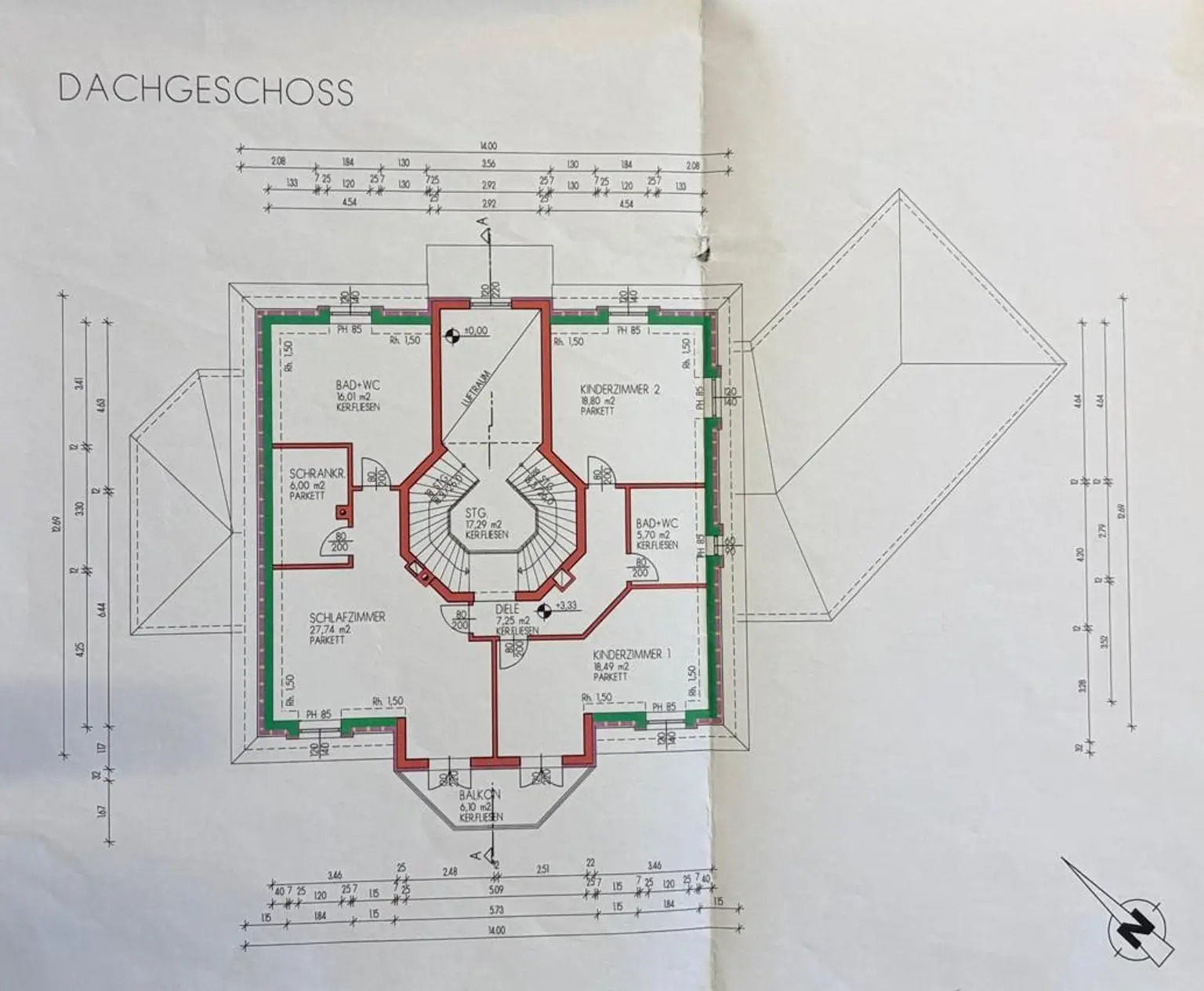 Plan Dachgeschoss