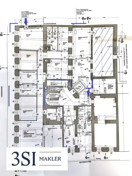Top gepflegte Büro-/Praxisräume in 1020 Wien – 7 Zimmer, U-Bahn-Nähe