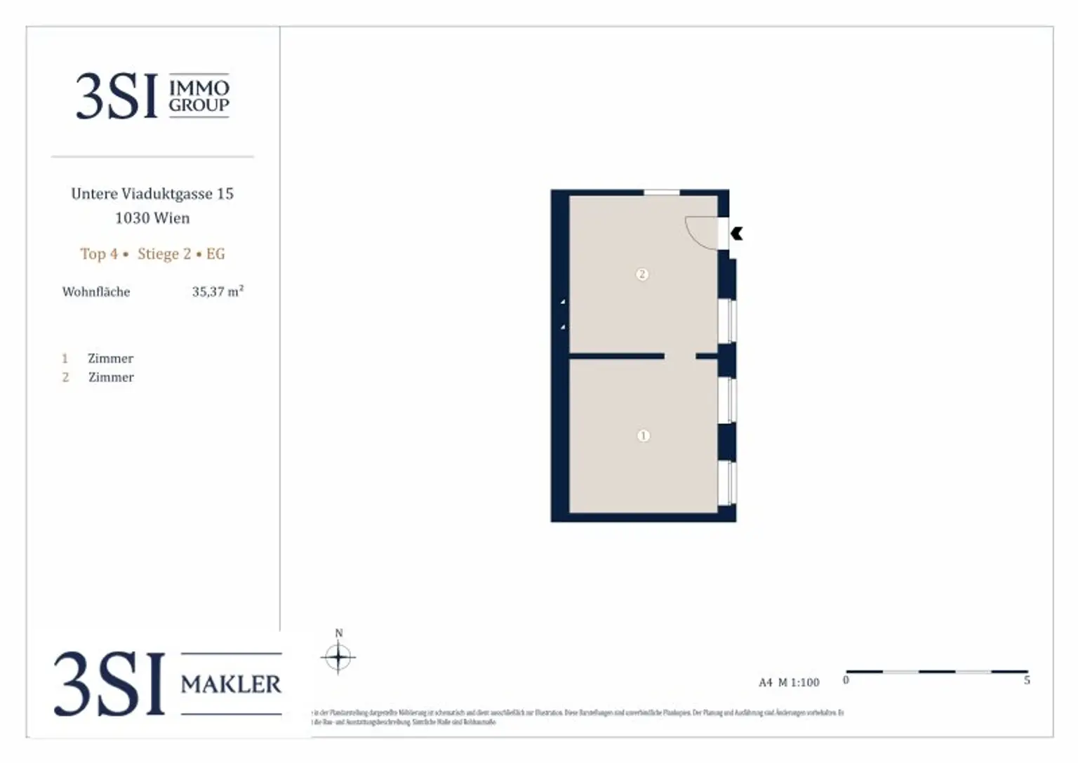 1-Zimmer-Wohnung in zentraler Lage – Ideal für Individualisten