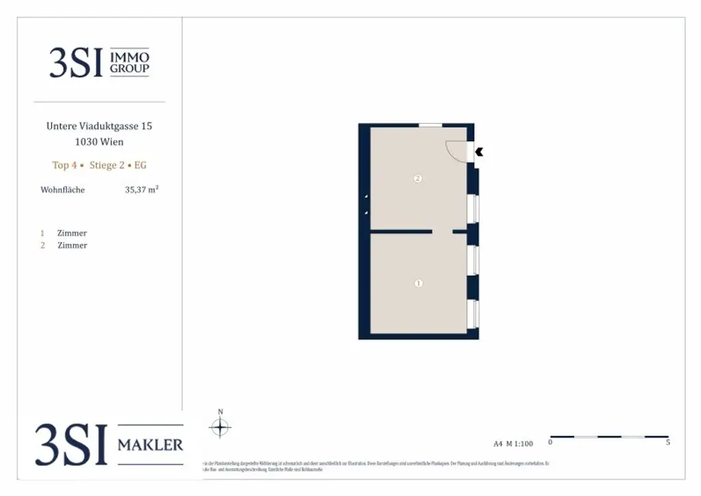 1-Zimmer-Wohnung in zentraler Lage – Ideal für Individualisten
