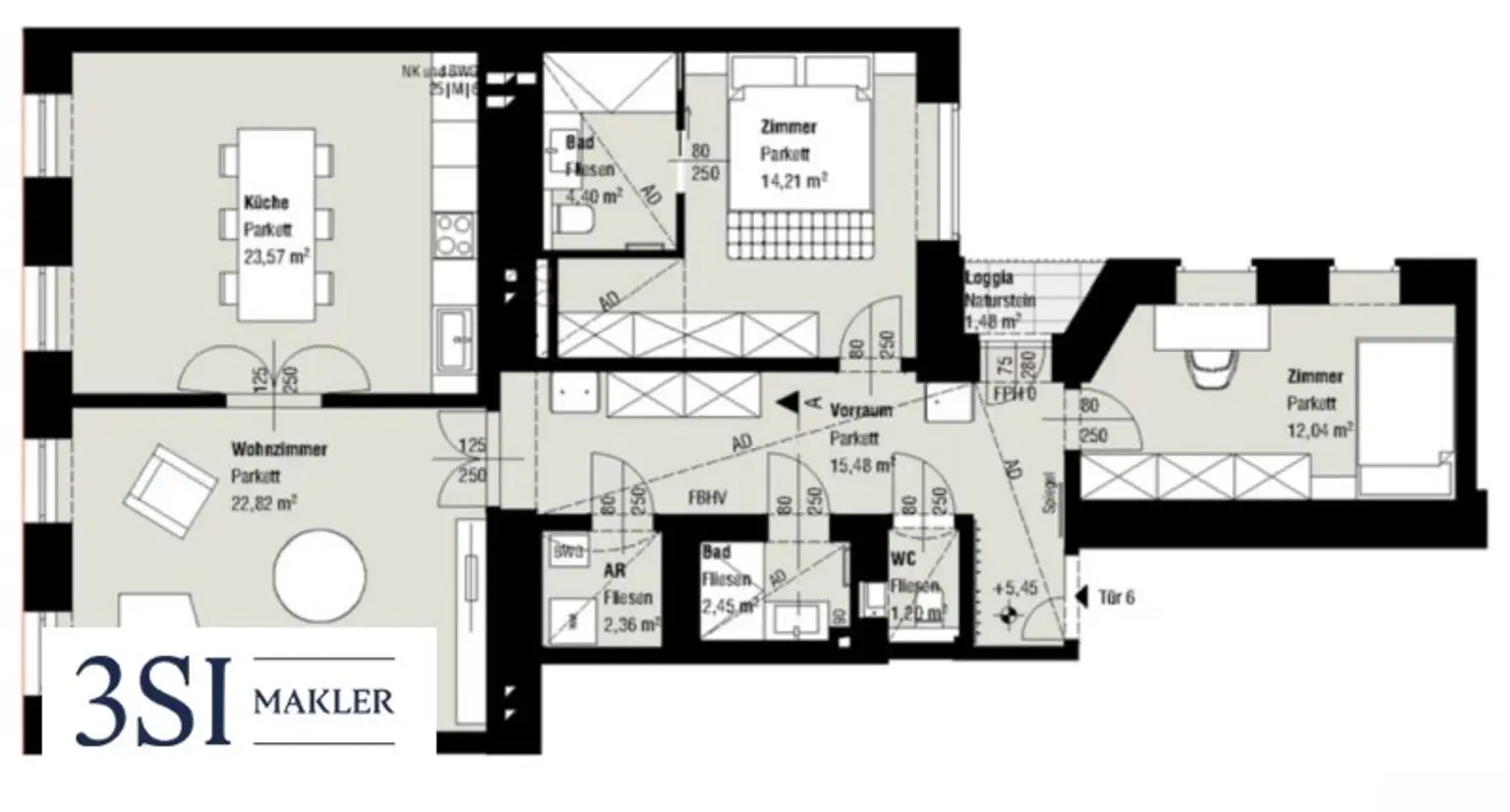 Attraktiver 3-Zimmer-Erstbezug mit durchdachtem Grundriss & Loggia