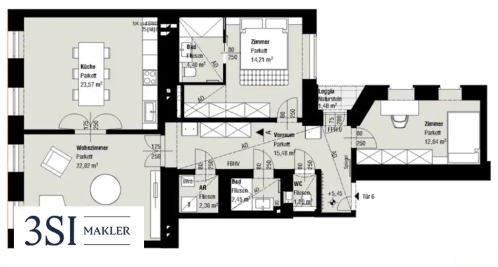 Attraktiver 3-Zimmer-Erstbezug mit durchdachtem Grundriss & Loggia
