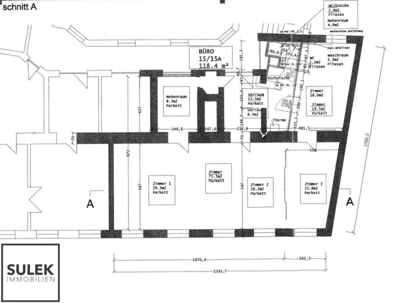 Repräsentatives Büro im 1. Bezirk – 118 m² zur unbefristeten Miete