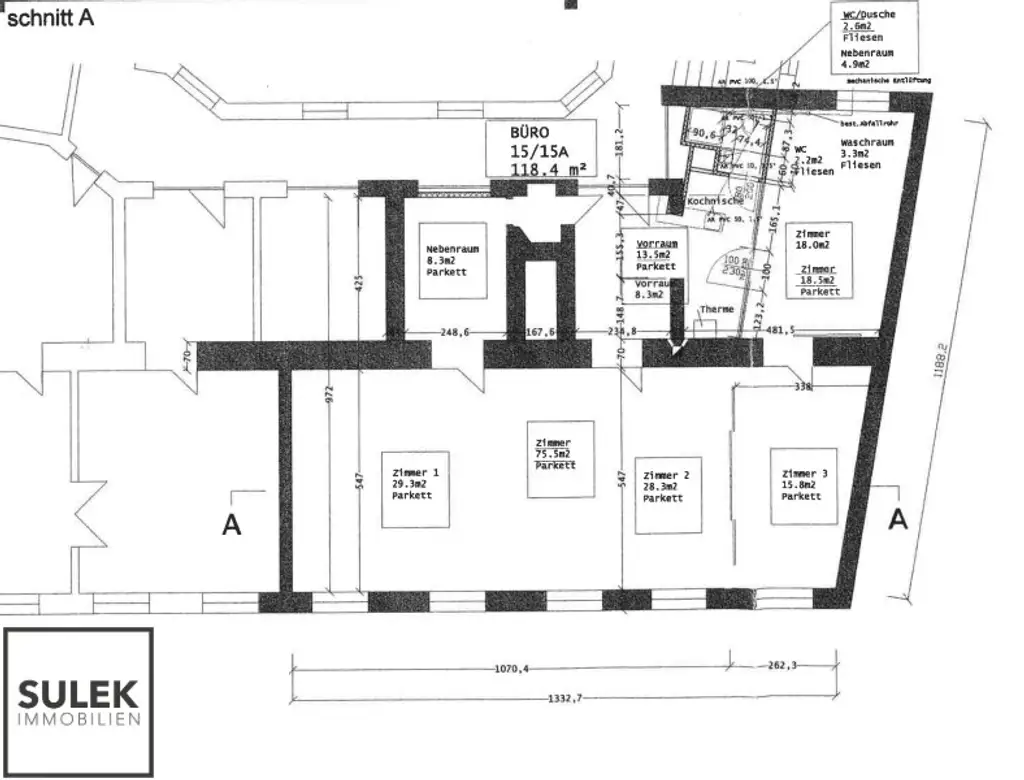 Repräsentatives Büro im 1. Bezirk – 118 m² zur unbefristeten Miete