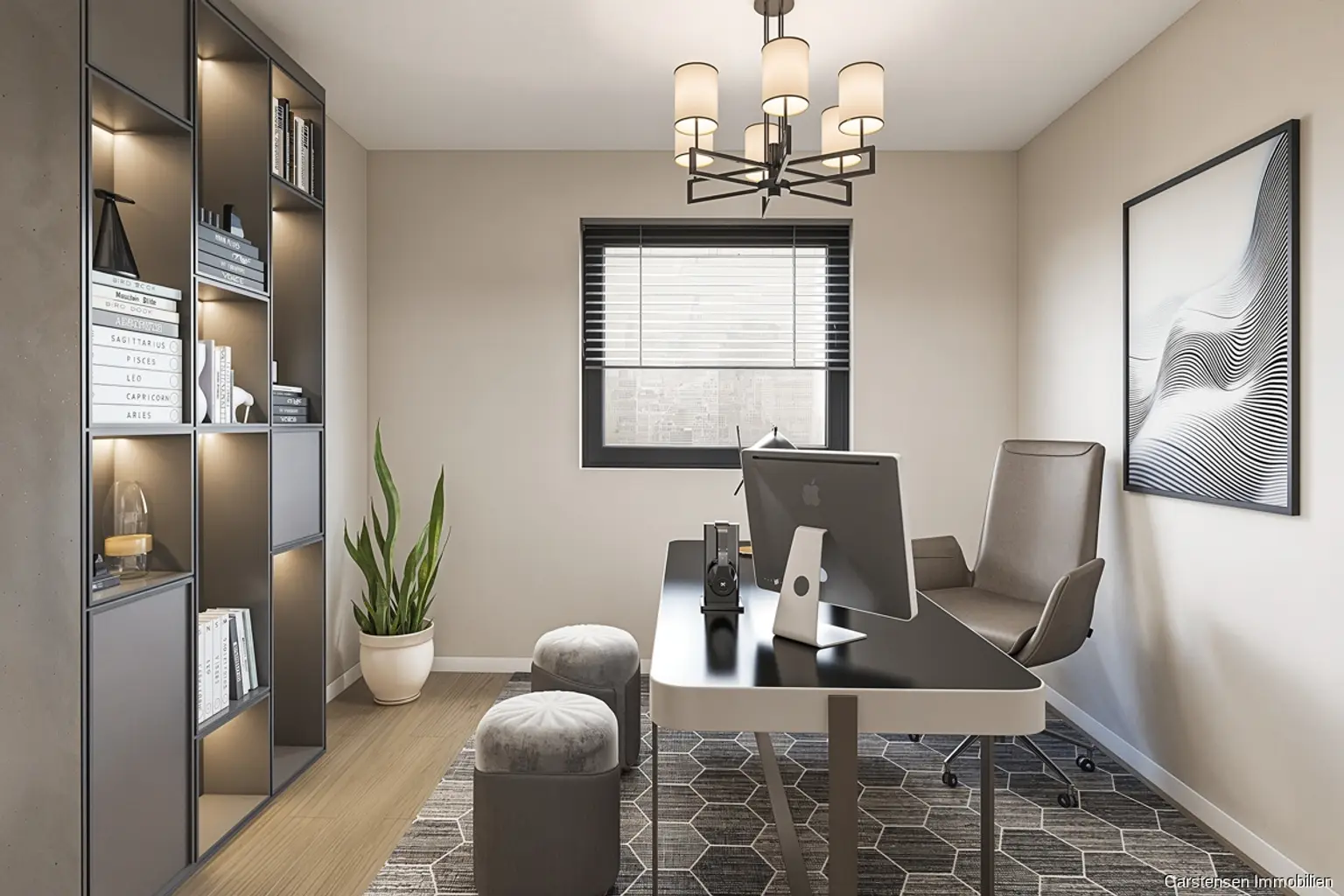 Arbeitszimmer Visualisierung