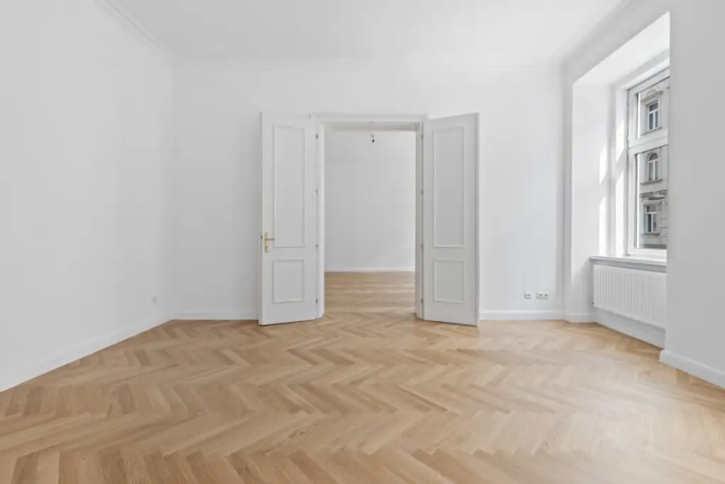 U4 PILGRAMGASSE: exklusiv generalsanierte 3-Zimmer Altbauwohnung mit hofseitigem Schlafzimmer