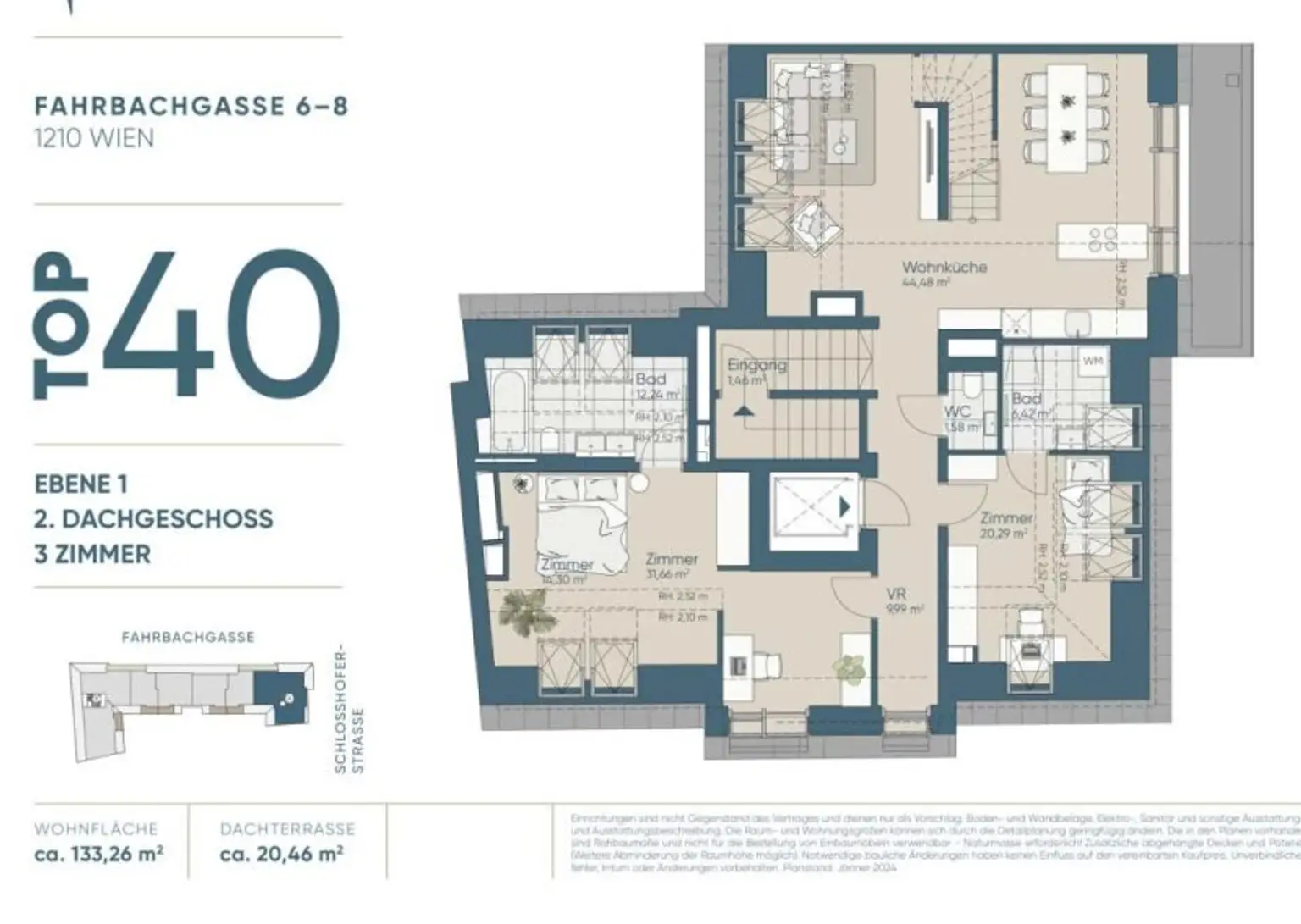 DACHGESCHOß-4-Zimmer-ERSTBEZUG mit Terrasse und privatem Liftzugang! Top 1/40