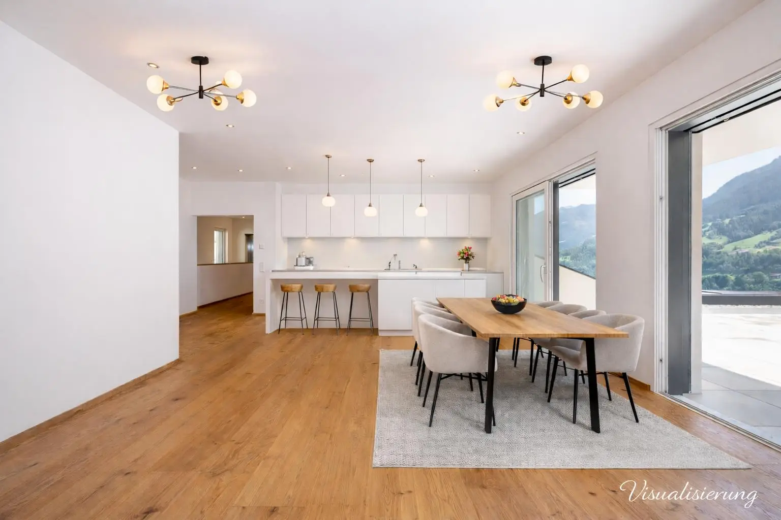 Küche mit Essbereich