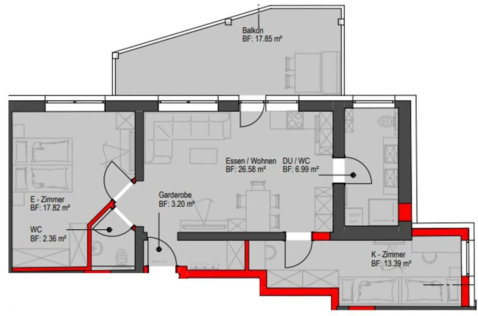 Wohn(t)raum mit Aussicht - 3-Zimmerwohnung m. Balkon - Top 11