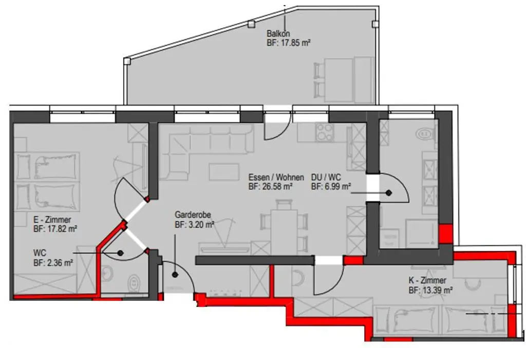 Wohn(t)raum mit Aussicht - 3-Zimmerwohnung m. Balkon - Top 11