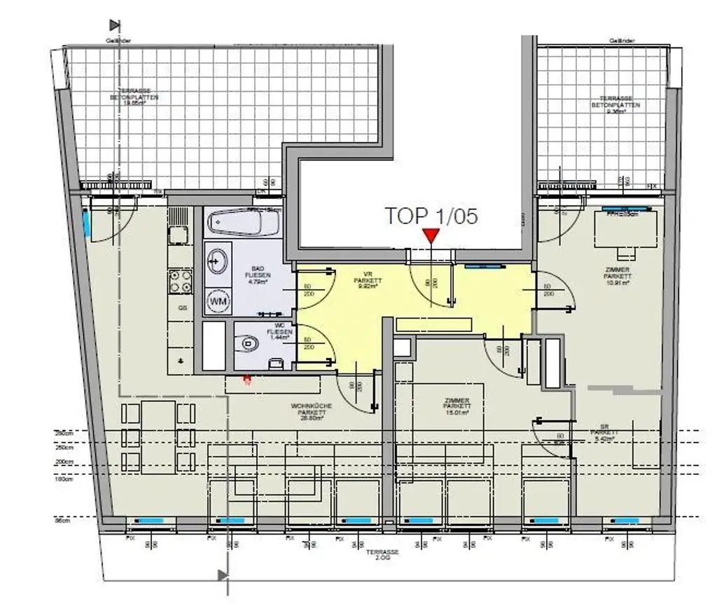 Helle Dachgeschosswohnung mit Charme und viel Freifläche