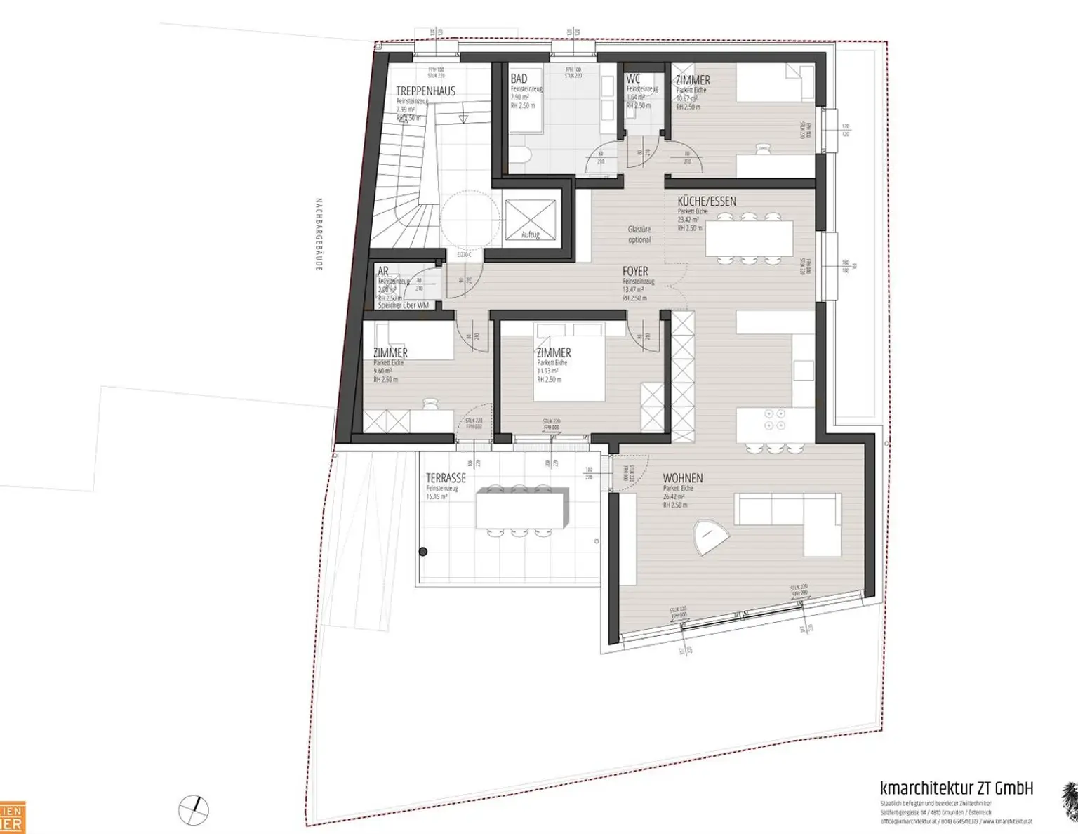 Stilvolle 4-Zimmer-Architektenwohnung mit großzügigem Wohngefühl in Gmunden
