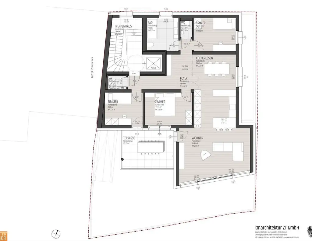 Stilvolle 4-Zimmer-Architektenwohnung mit großzügigem Wohngefühl in Gmunden