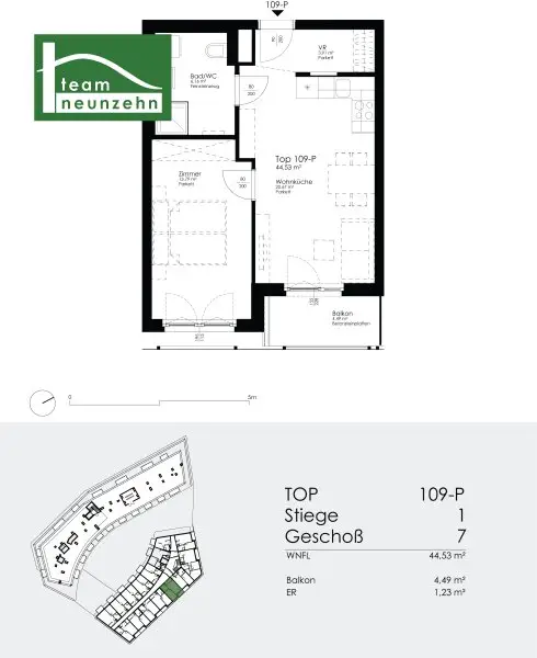 Wohngenuss nahe der Alten Donau: 2-Zimmer Wohnung inkl. Freifläche und Einbauküche - beziehbar ab 01.12.2025!