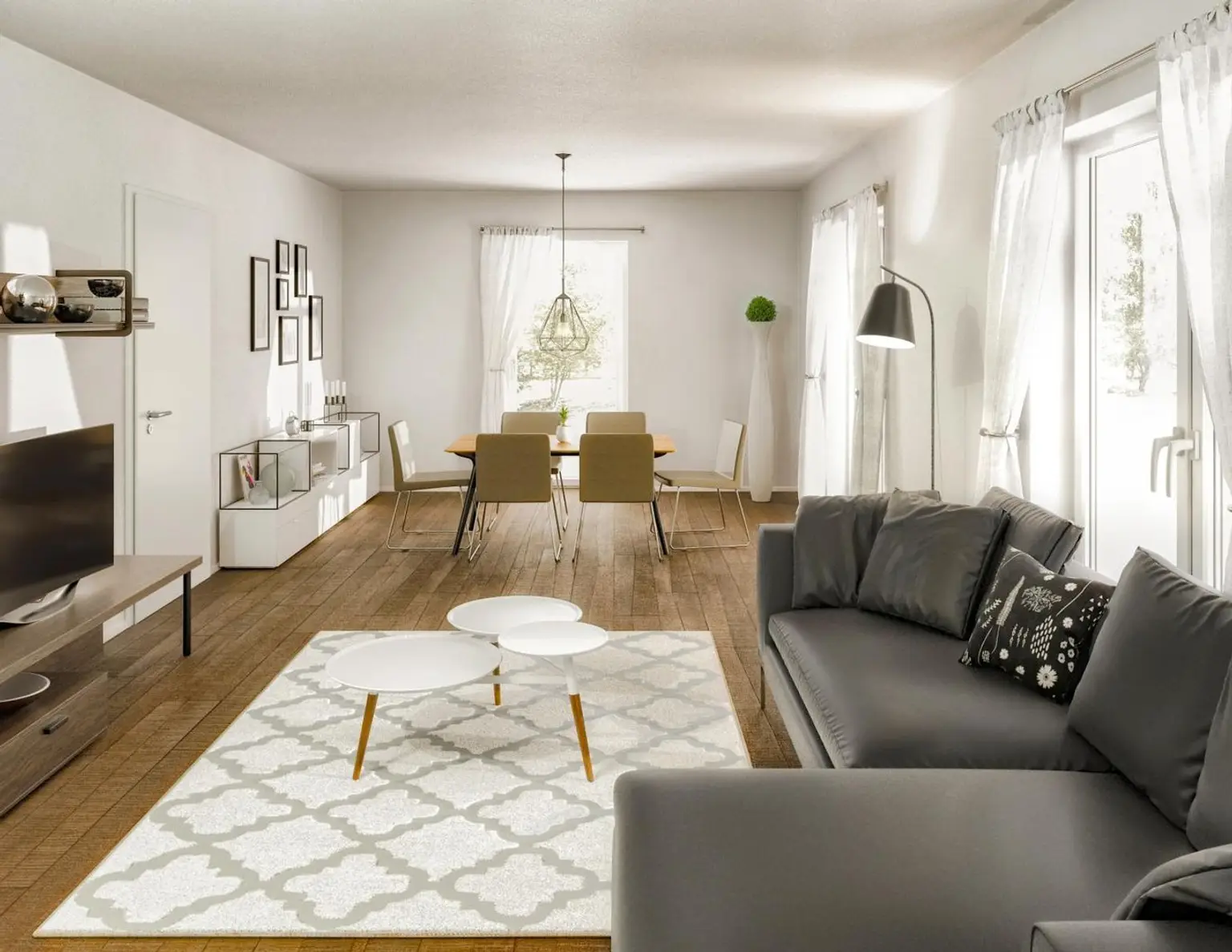 Sonniges Baugrundstück mit inspirierendem Visualisierungskonzept