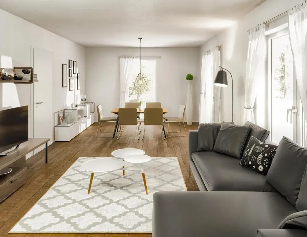 Sonniges Baugrundstück mit inspirierendem Visualisierungskonzept