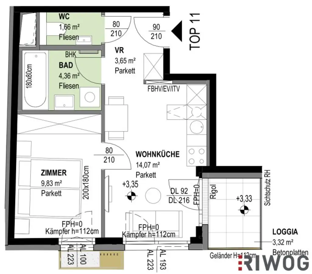 ERSTBEZUG | 2-Zimmer Wohnung mit Loggia | Fernwärme | Fassadenbegrünung | TG-Stellplatz optional | Nachhaltiges Wohnbauprojekt