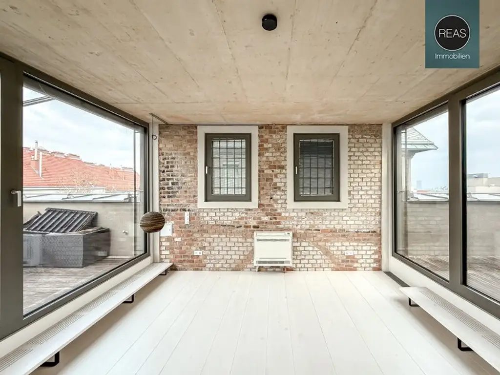 Atemberaubendes Penthouse Loft in der Brotfabrik Wien!