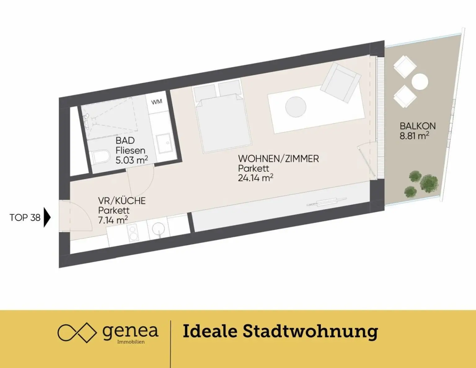 Single-Wohnung | 1-Zimmer | Reininghaus | Provisionsfrei