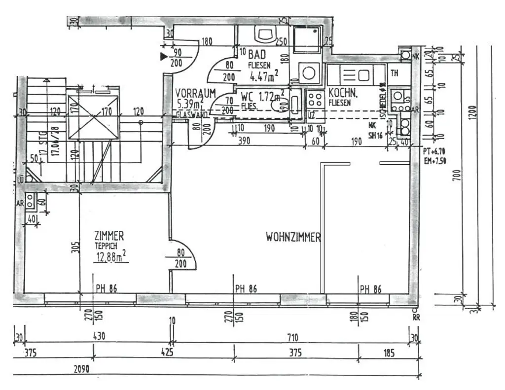 3-Zimmer-Wohnung nahe Gersthofer Platz u. Türkenschanzpark