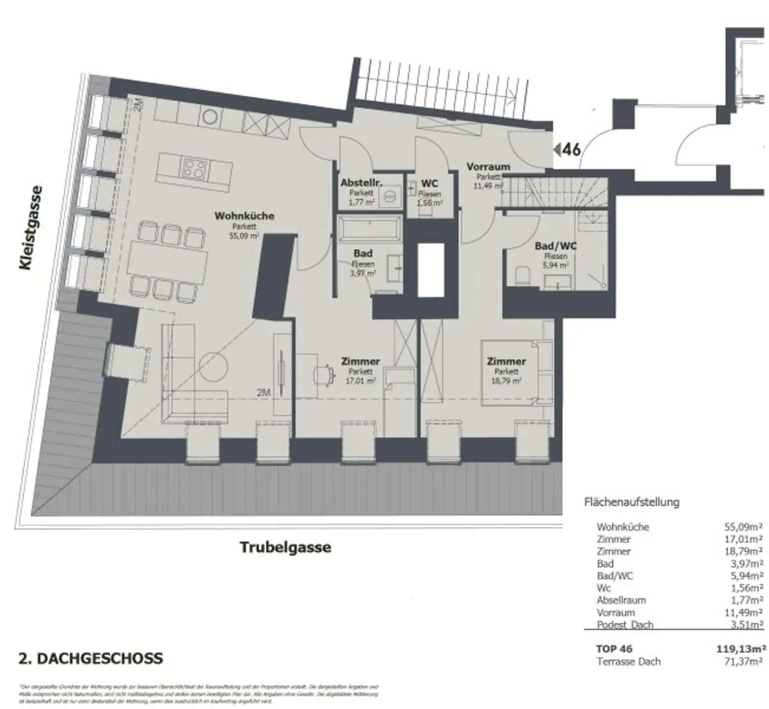 Grundriss TOP 46