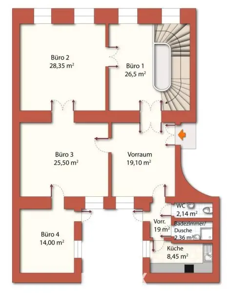 Renoviertes Altbaubüro | repräsentative Adresse und Räumlichkeiten | sensationelle Lage Am Heumarkt