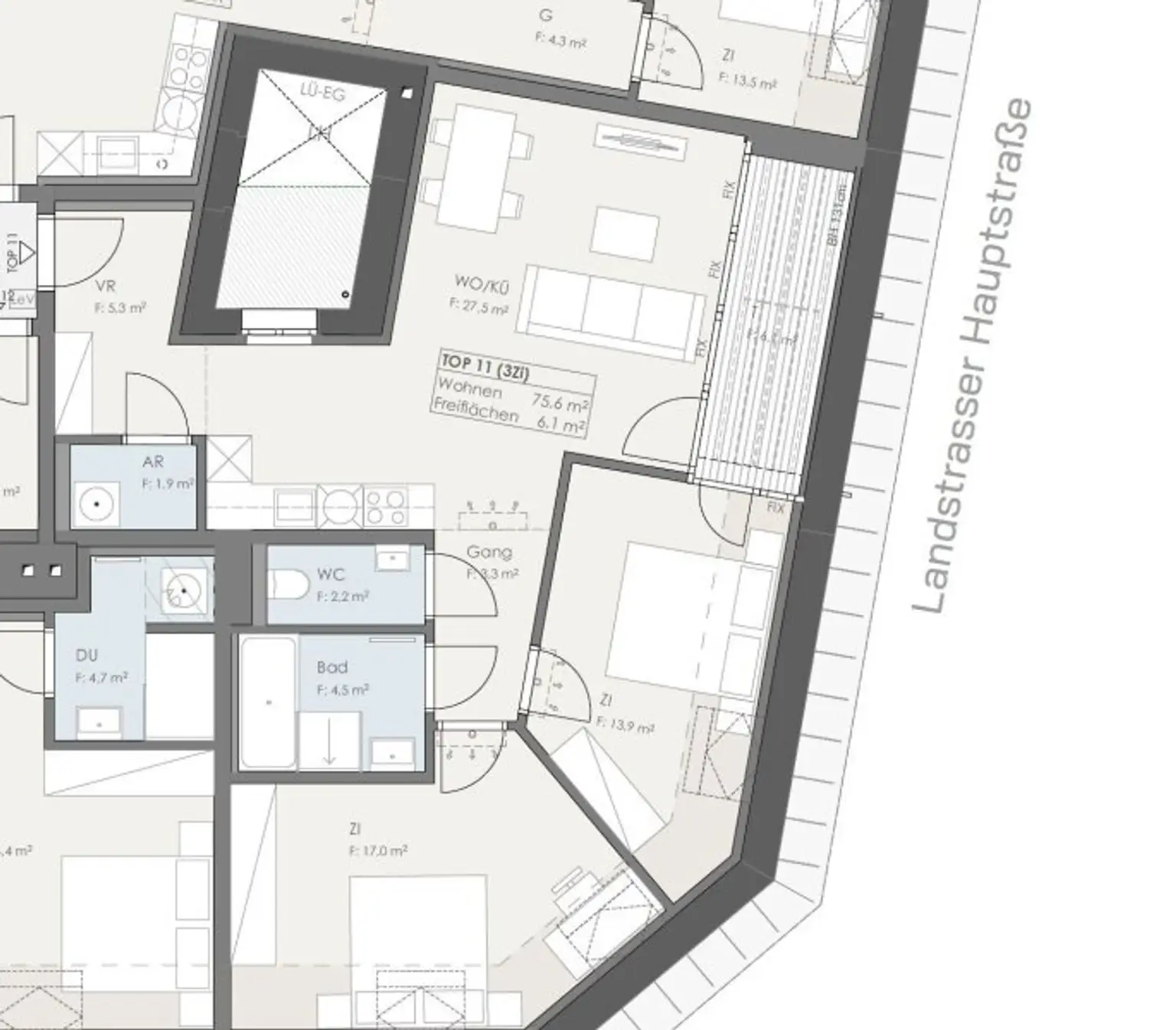 # SQ - EXKLUSIVE DACHGESCHOSSWOHNUNG IN 1030 WIEN - SEIDLGASSE - 2 ZIMMER und TERRASSE - TOP 11