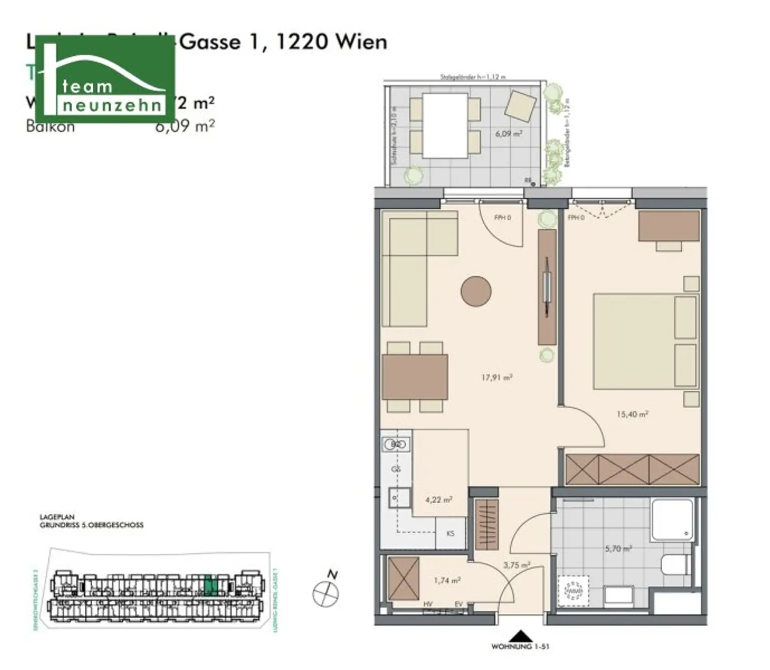 Für Anleger - Kaufpreis versteht sich netto + 20% USt. Herrliche 2-Zimmer-Wohnung mit Freifläche - Beim Ladinigpark!