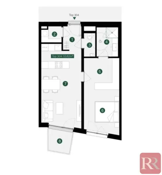 Schöne 2-Zimmer-Wohnung mit Balkon