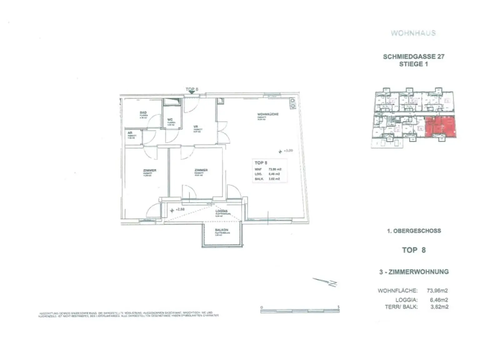 "PROVISIONSFREI" Helle und ruhige 3 Zimmer Terrassenwohnung mit Tiefgaragenplatz