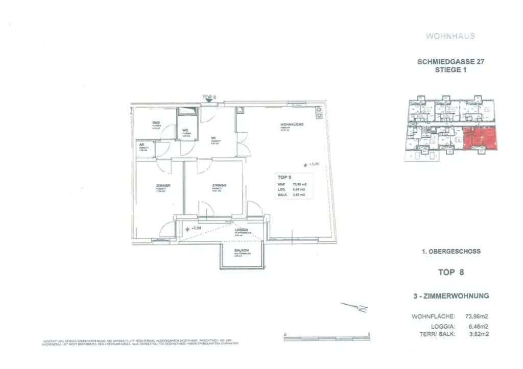 "PROVISIONSFREI" Helle und ruhige 3 Zimmer Terrassenwohnung mit Tiefgaragenplatz