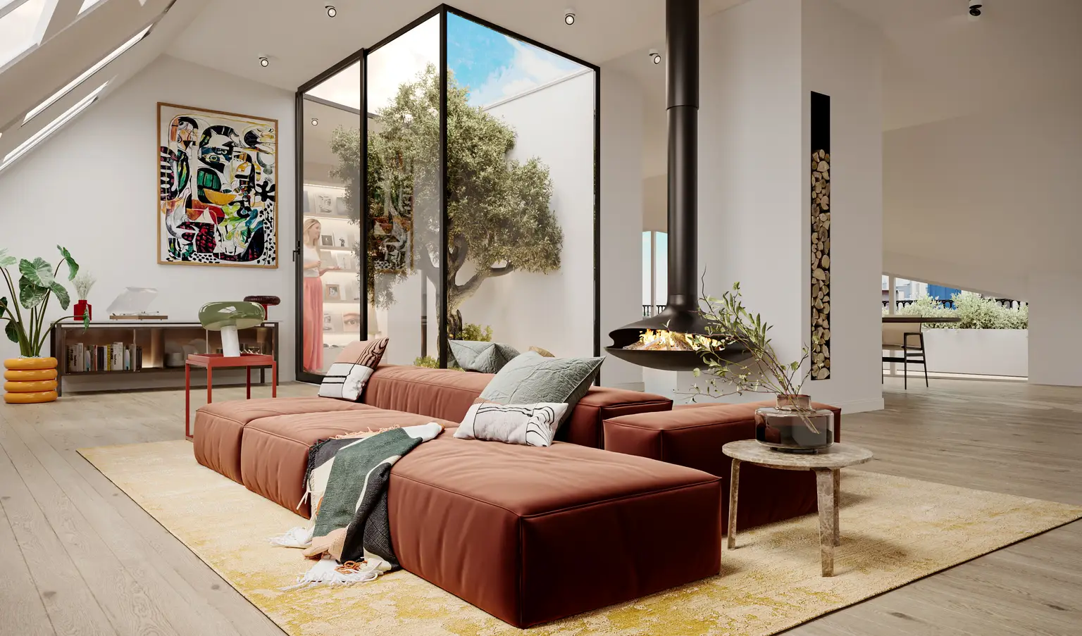 Das Penthouse über den Baumkronen