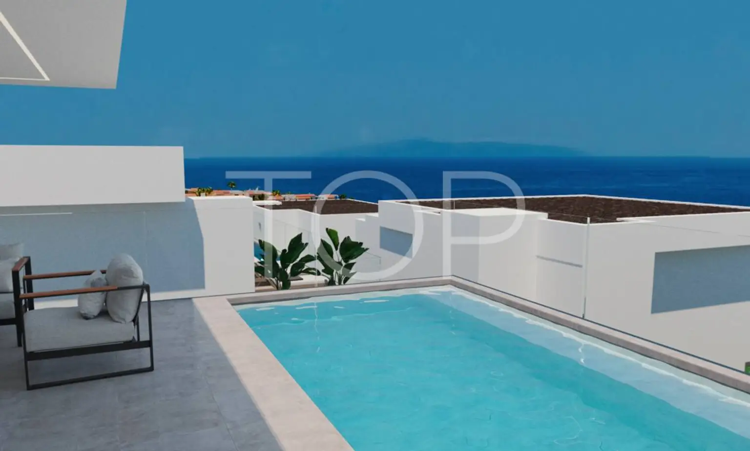 Außergewöhnliche Luxusvilla mit großem Garten und Pool mit Blick auf das Meer in Rokabella, Costa Adeje
