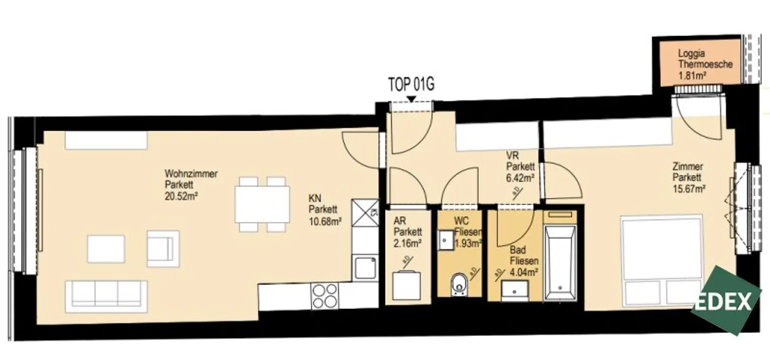 Erstbezug nach Sanierung: Schöne 2 Zimmer-Wohnung nahe Meidling Bahnhof